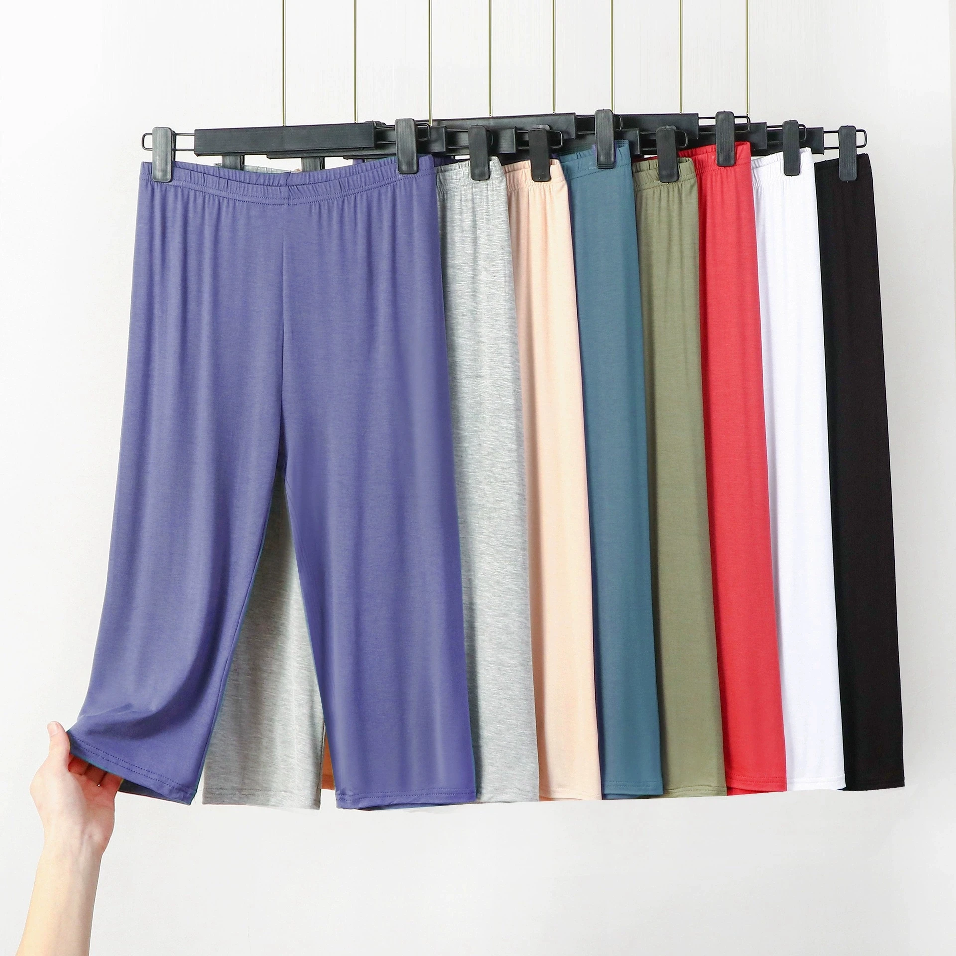 Leggings for Women  Summer Style Modal  Plus size 8XL  Home Capri Pants Can Be Worn Outside Lady's Calf-Length Pants