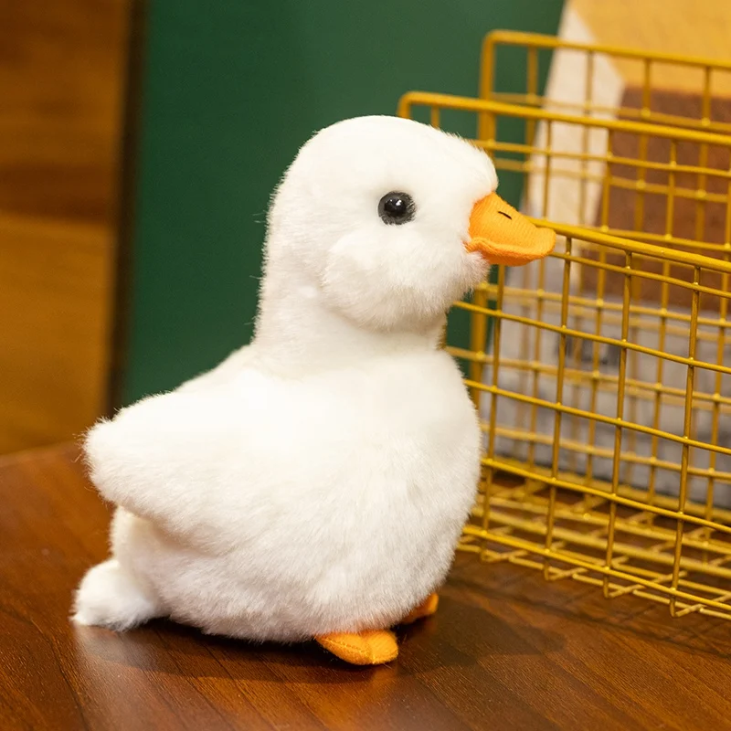 Cute Realistic Plush Toy Baby Animal Mini Yellow Chick Duckling Stuffed Toys Kawaii Small Chicken White Duck Plushies Soft Doll