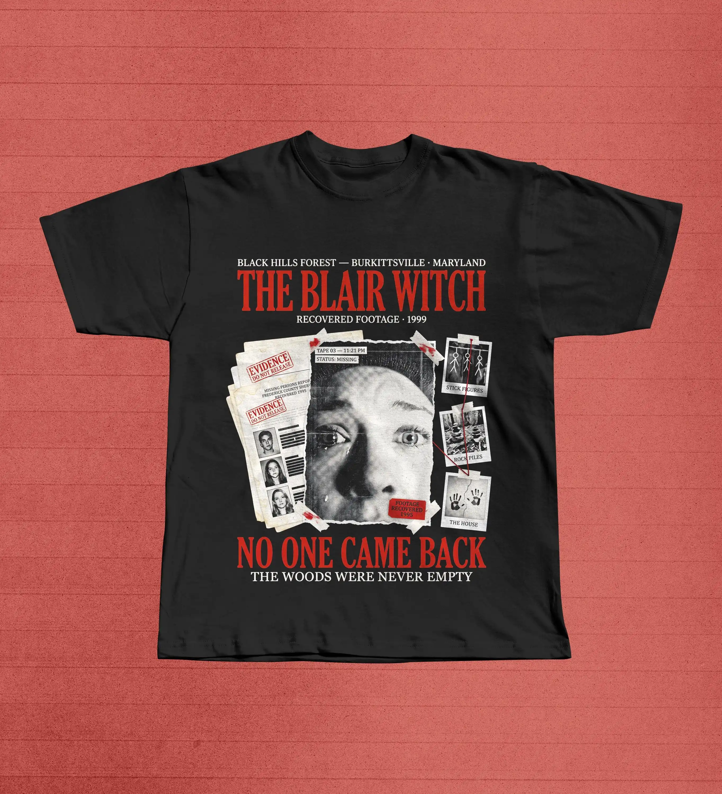 The Blair Witch Project 1999 Horror Film Found Footage Cult Classic Graphic T-Shirt Cotton Men Women Streetwear Tee