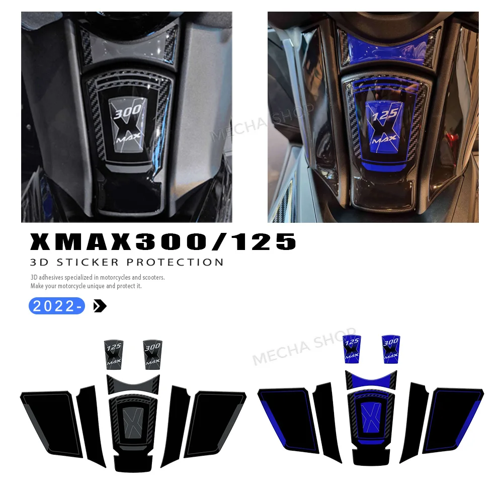 

Комплект 3D-наклеек на бак для XMax 300/125 2025-2026: Аксессуары для мотоциклов, 3D-декор из смолы, защита области топливного бака