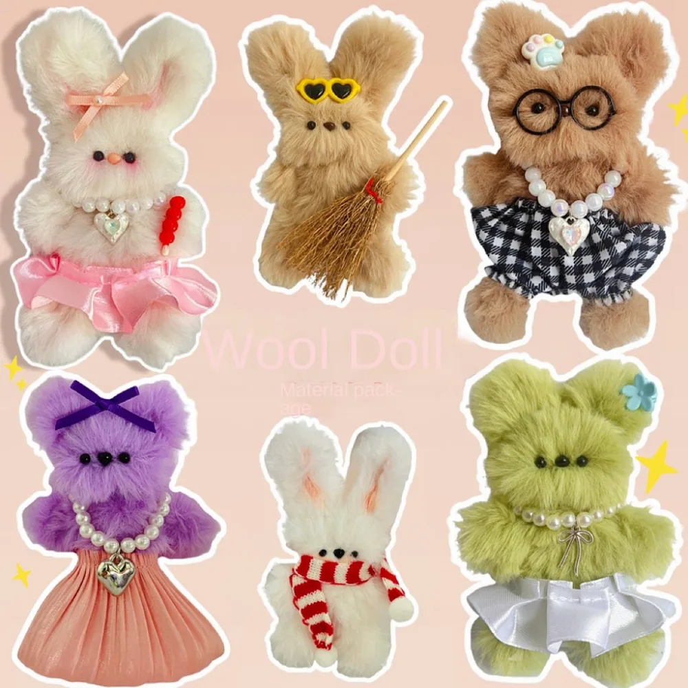 

Iron Wire Rabbit Hair Twisting Stick Doll Handmade Crafts Sewing Handmade DIY Material Bag Fluffy Strips Homemade Plush Doll