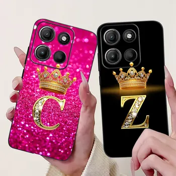 For Motorola Moto G15 Case MotoG15 Cover Luxury Crown Letters Soft Silicone Phone Case…