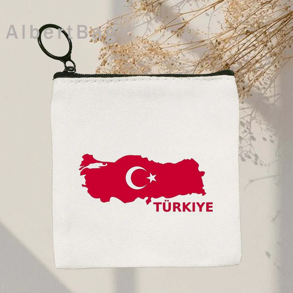 Retro Kalkoen Istanbul Skyline Turkse Souvenir Meisje Patriottische Schattige Geschenken Canvas Tas Portemonnee Sleutelhoes Portemonnee Rits Etui