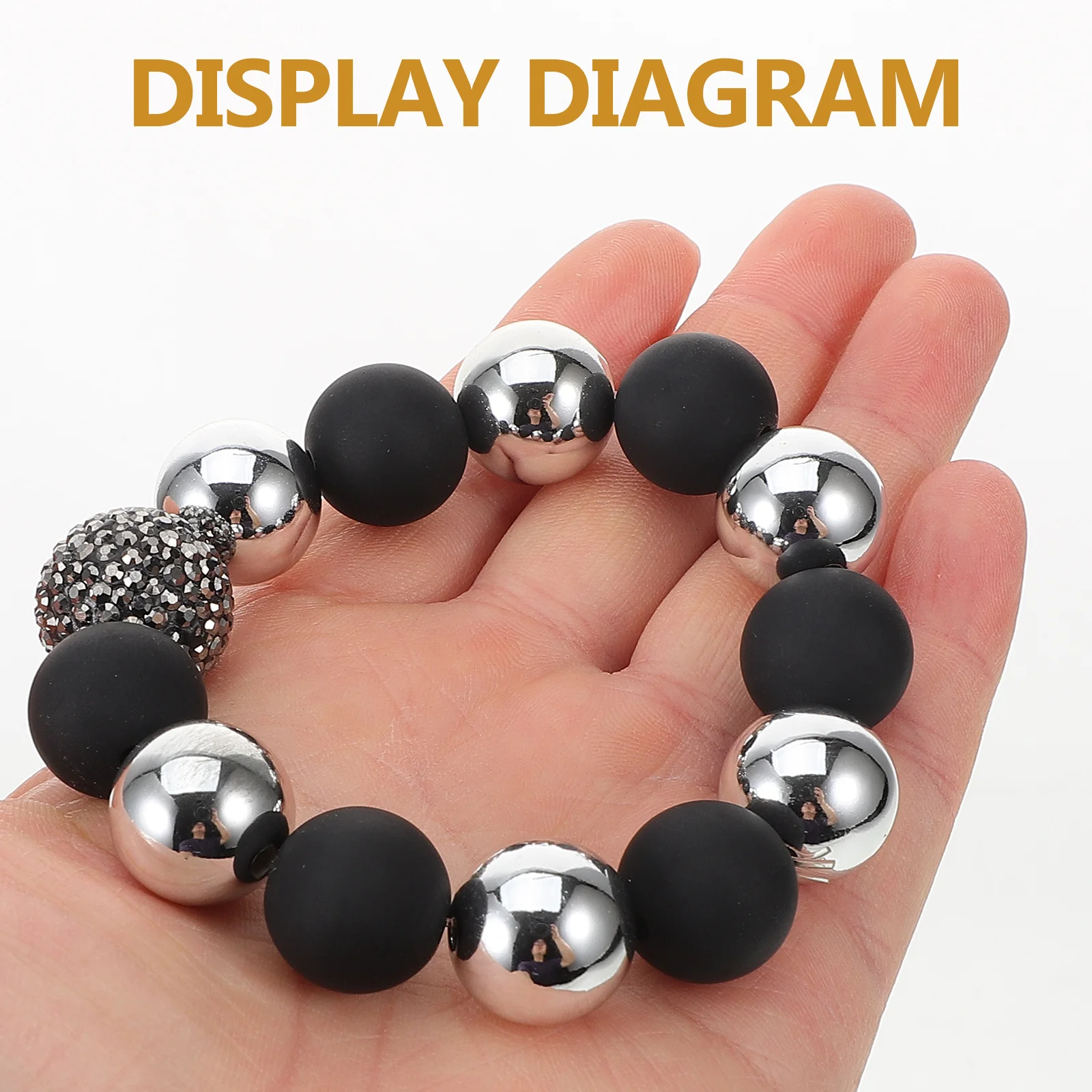 

Acrylic Bead Bracelet Durable Smooth For Daily Wear Stylish Unisex Wrist Jewelry Accessory Beaded Bracelets For Women Men