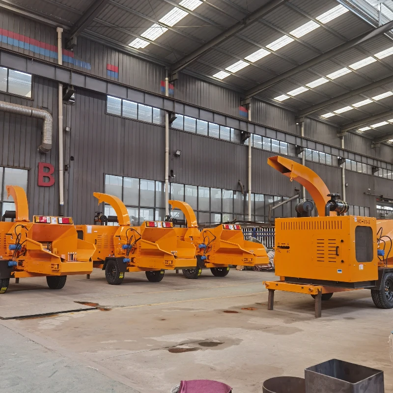 

Tree Branch Chipping Machine Large Wood Chipper Machine Log Handling Hydraulic Feeding