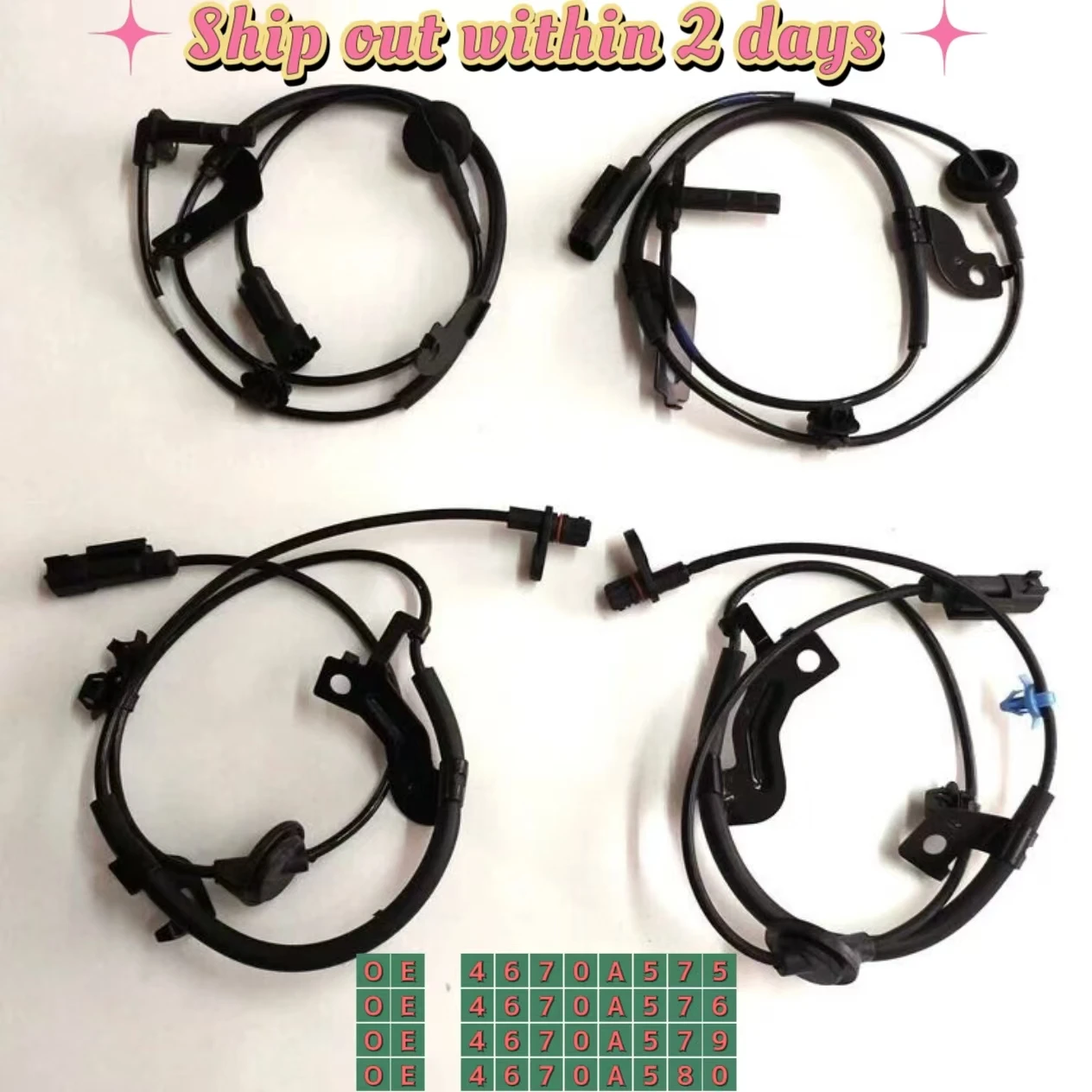 

Датчик скорости колеса ABS для Mitsubishi Lancer, ASX, Outlander 3.0 V6, 2.0, 2.4 2007-2014, OEM 4670A575, 4670A576, 4670A579, 4670A580