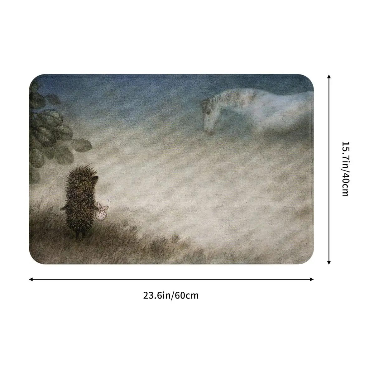 Hedgehog In The Fog Doormat Dust-proo Carpet Rug Kitchen Entrance Home Floor Mat for Balcony Footpad Mats
