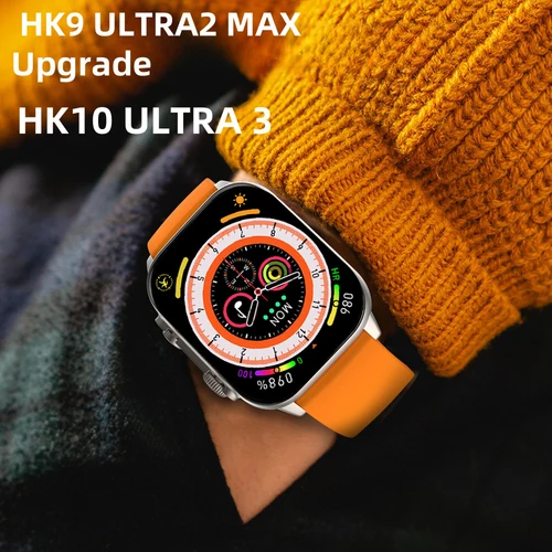 HK10 ULTRA 3 MAX Smartwatch 2025 49mm HD AMOLED 4G ROM Bluetooth llamada red Chat Robot reloj NFC brújula reloj inteligente hombres mujeres