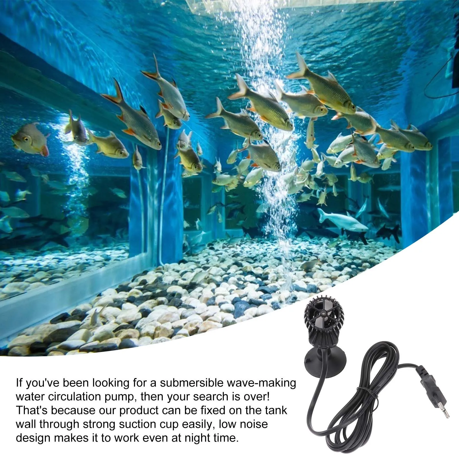 

Fish Tank Suction Aquarium Accessory Cup Surf Pump 360 Adjustable Submersible Water Pump For Aquarium Wave Maker