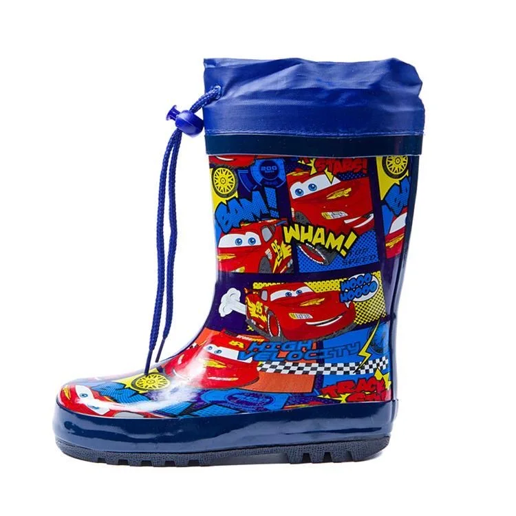 Disney cartoon kids cars Boots Student Rain Boots Children\'s  Fashion  Shoes Non-Slip Short shoes