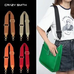 CRAZYSMITH Bag Strap For Hermes Evelyn Bags Canvas Shoulder Crossbody Straps Replacement Adjustable 100-110cm Bag Accessories