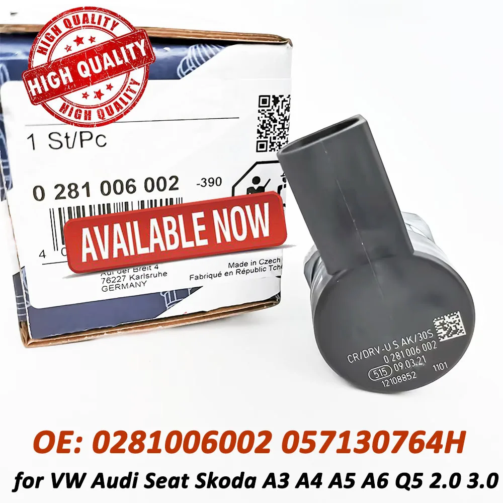 

New 057130764H 0281006002 Fuel Rail Pressure Relief Limiter Valve For Audi A3 A4 A5 A6 Q5 Seat Skoda VW 059130090AH, 03L130089P