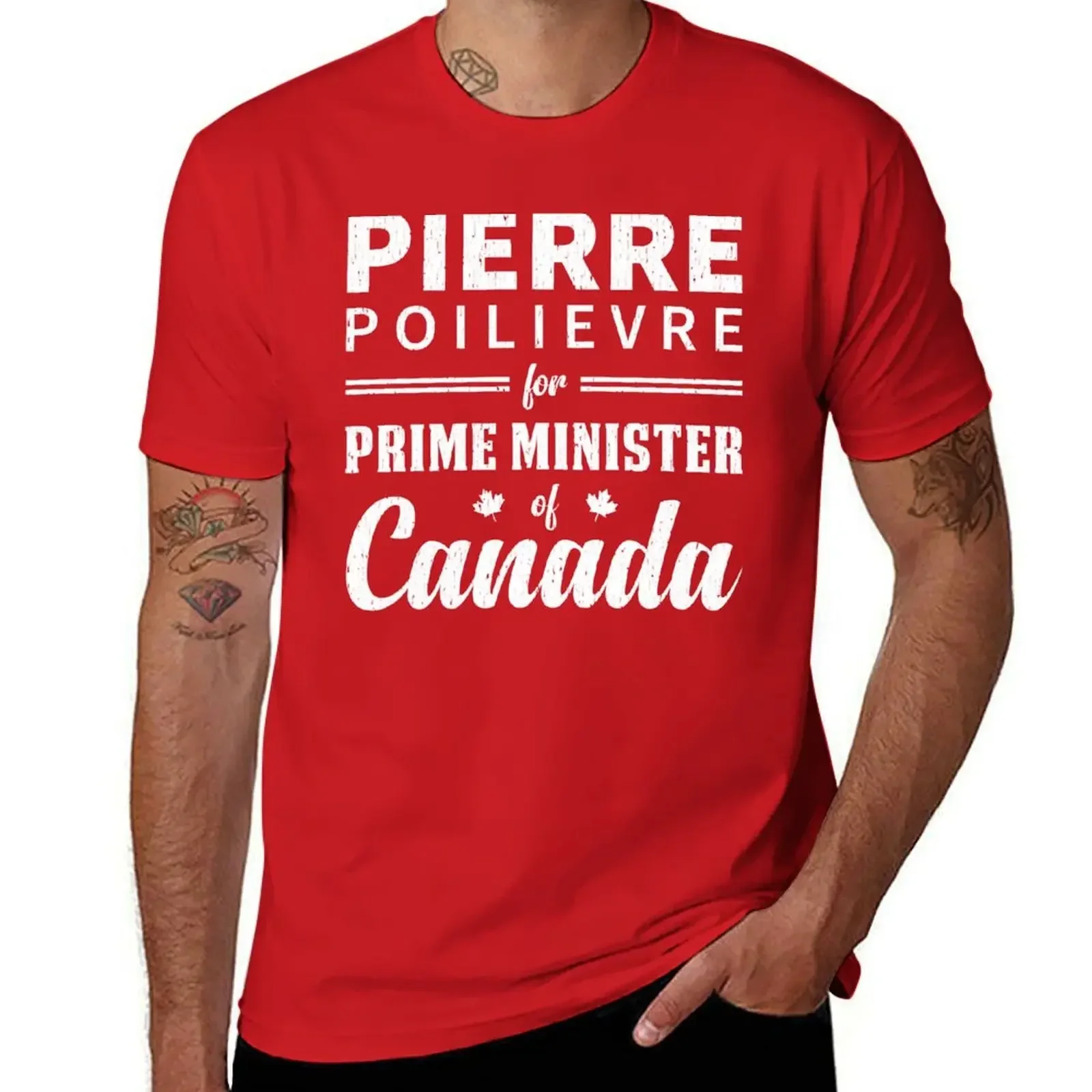 Pierre Poilievre for Conservative Party Leader and Prime Minister of Canada Distressed T-shirt Informal manga Sweatshirt vintage