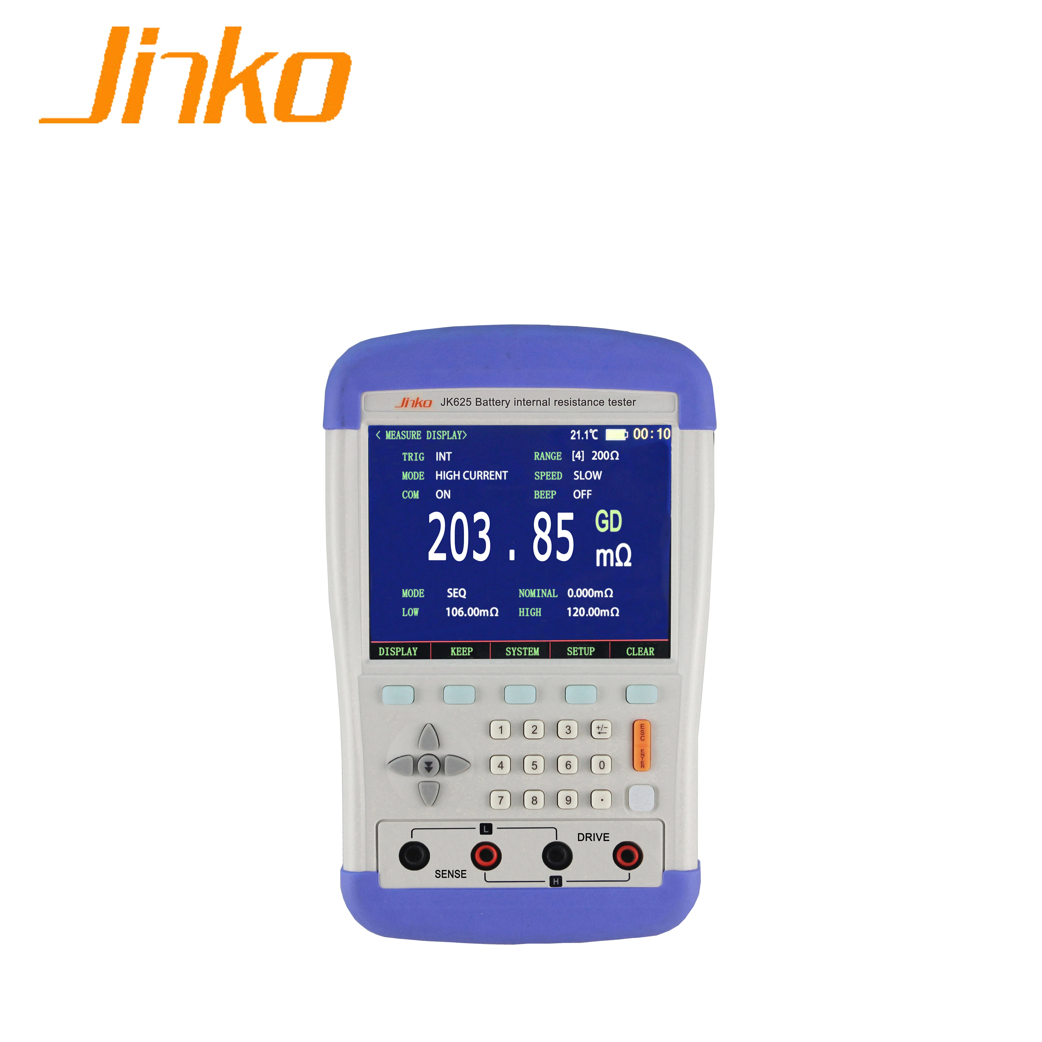 

JK625L Handheld battery Internal resistance tester (Battery capacity analyzer) Battery tester