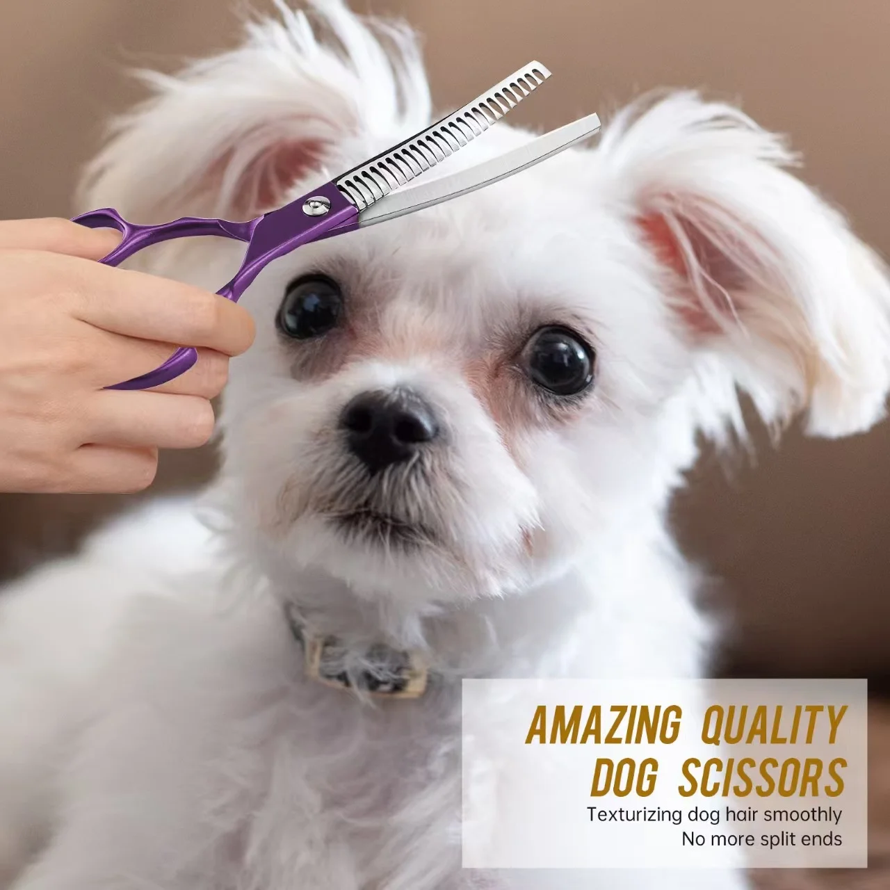 7inch Curved Chunkers Shears Stainless Steel Dog Grooming Scissors, Special Designed Pet scissors