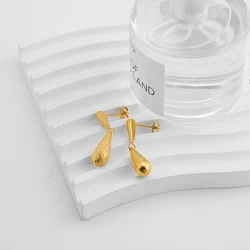 ENFASHION Aretes Para Mujer Rain Drop Earrings For Women Stainless steel Gold Color Retro Earrings Fashion Jewelry Dating E1596