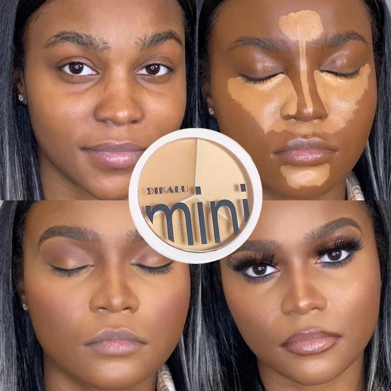 3 색 컨실러 팔레트 크림, 오래 지속되는 커버, 다크 서클 여드름 모공 크림, 쉐이딩 모이스처라이징 브라이트닝 페이스 메이크업 화장품