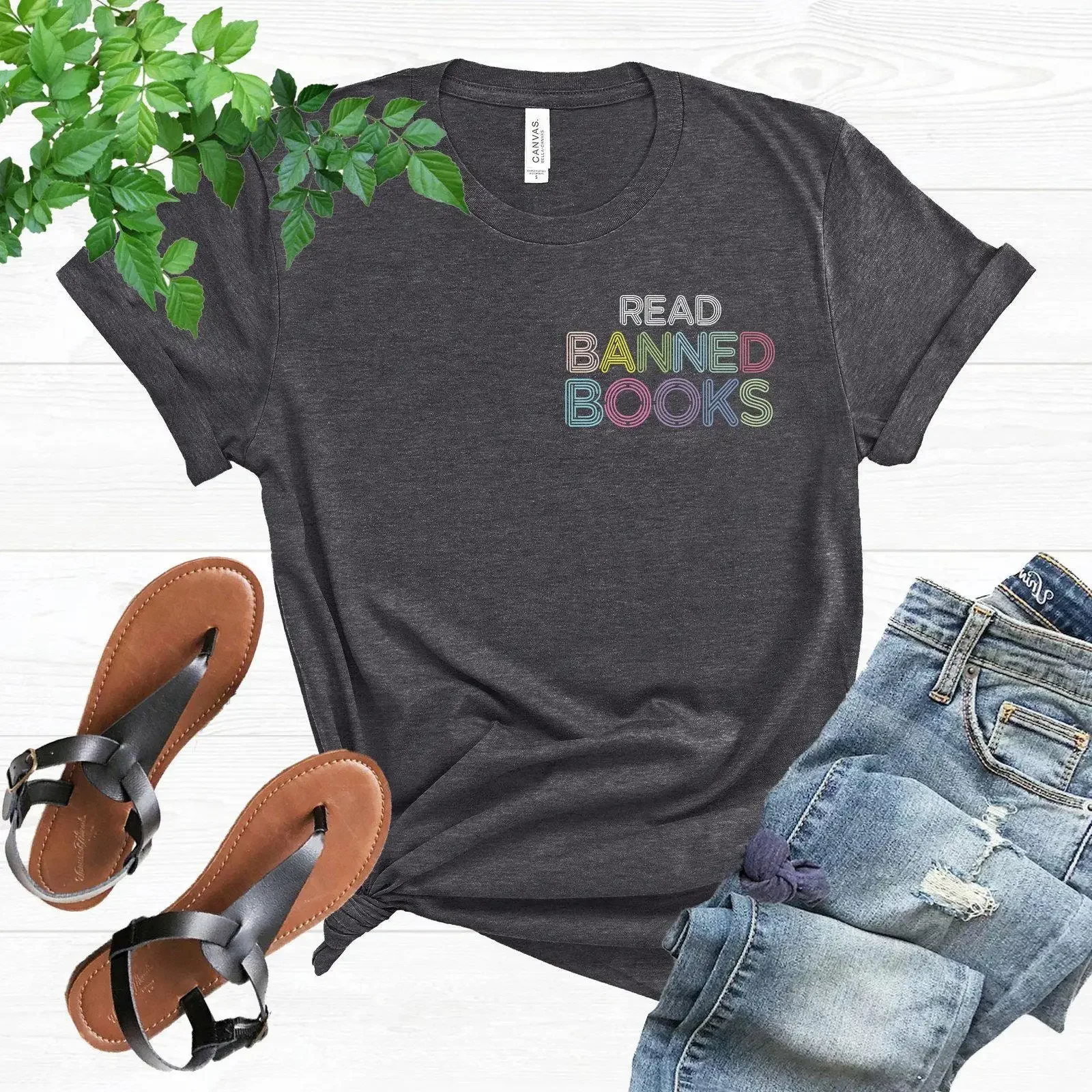 Read Banned Books Pocket T Shirt Inspirational Book Nerd Social Justice Minimalist Lover Motivational Bookworm Bookish