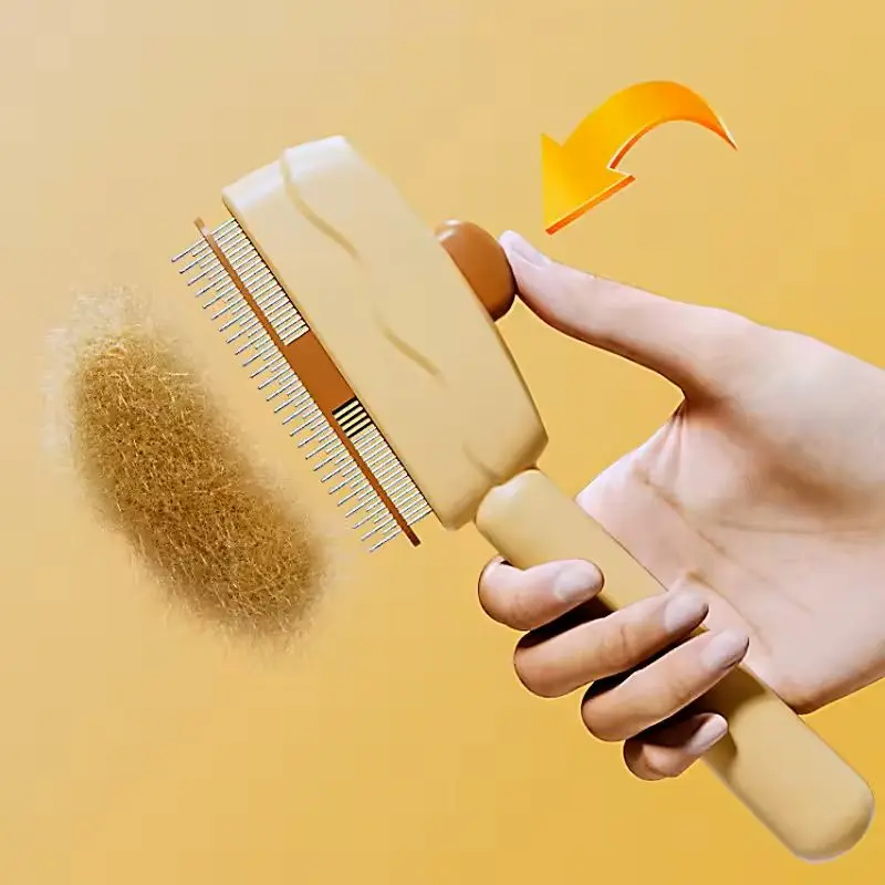 

Cat Comb Massage Dog Brush Automatic Pet Hair Remover Self Cleaning Cat Brush Dogs Grooming One Button Hair Comb Pet Products