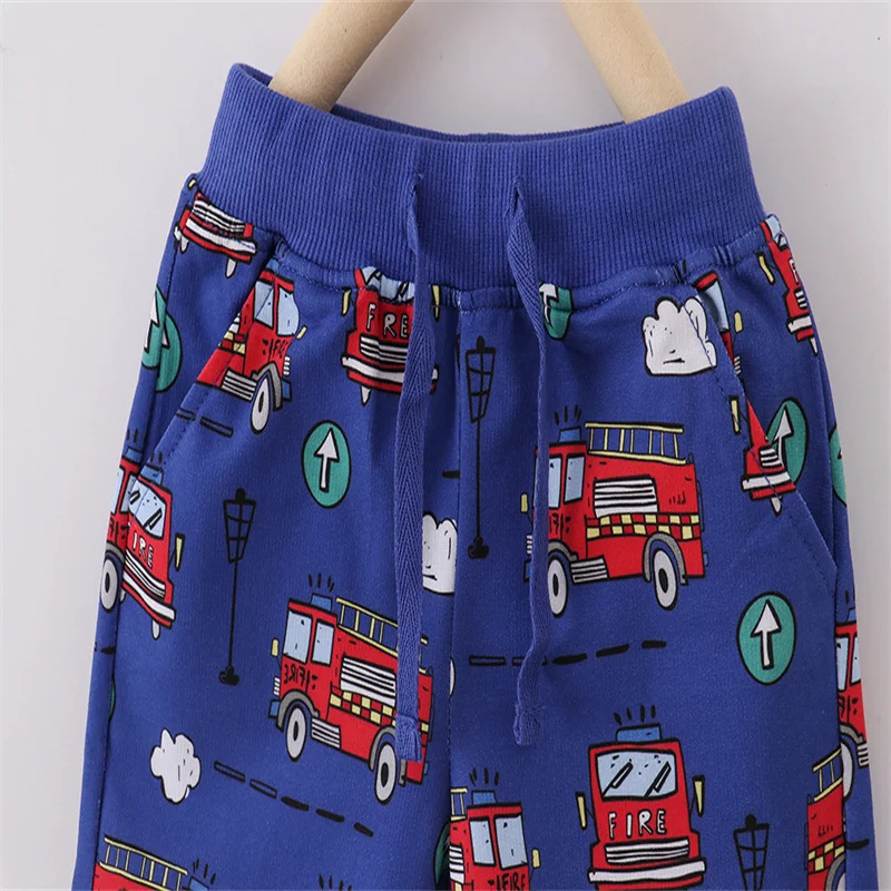 Cars 2-7T Summer Boys Shorts All Print Drawstring Pockets Baby Girls Short Pants Animals  Children's Kids Trousers