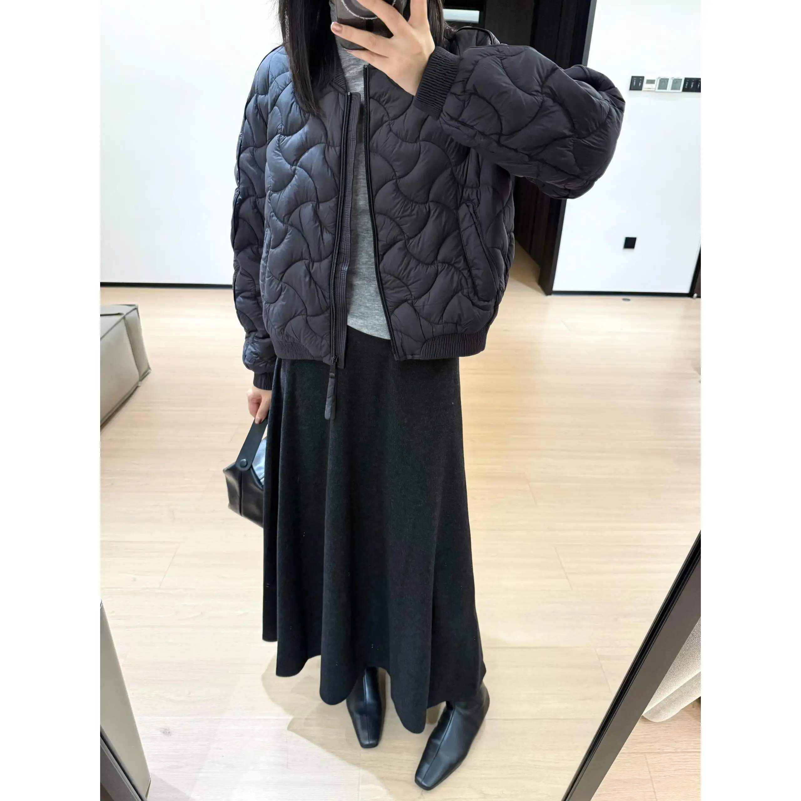 

Bla Lightweight ort down Jaet Women's Baseball Sle Cotton Coat Outerwear Top Slim Fit Autumn Winter New Arrival