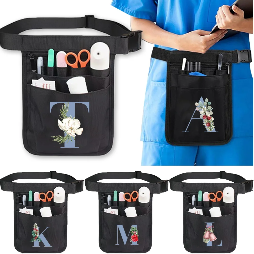 

Поясной карман для медсестры с регулируемой синей серой Прочные сумки на пояс Высококачественная сумка для хранения медсестры с несколькими карманами для работы