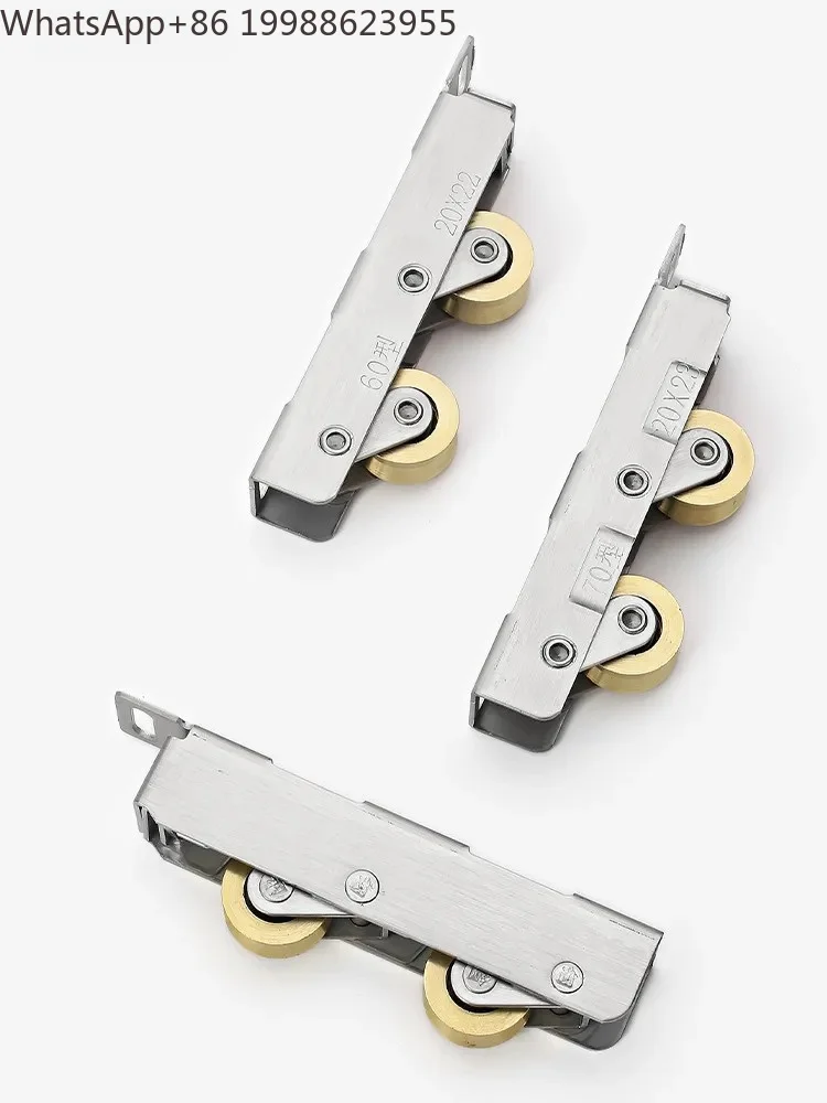 2pcs V/U Shape Stainless Steel Door and Window Pulley Double Glass Sliding Door Lower Wheel Wide Track Roller Sliding Door Wheel