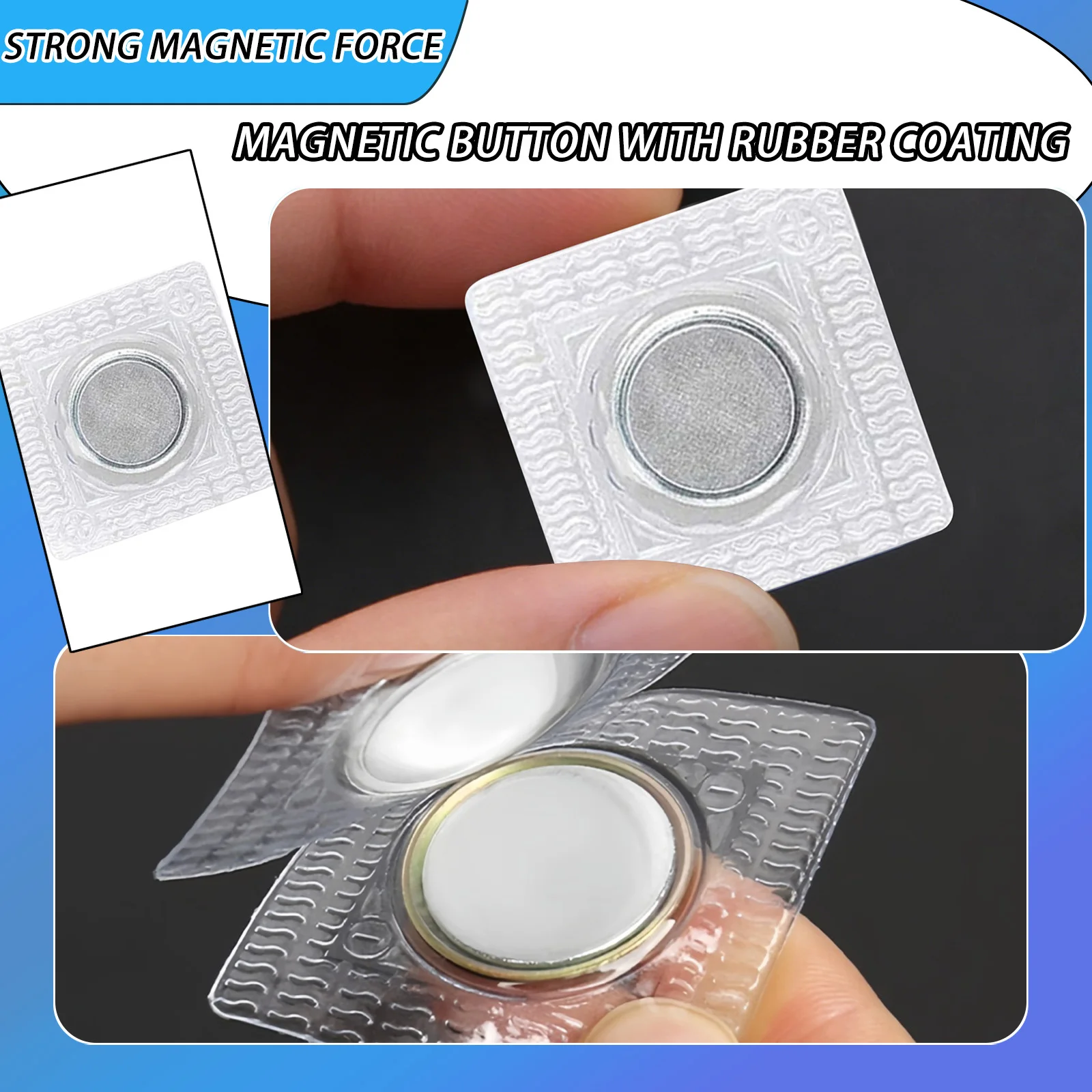 Strong Magnetic Snap Buttons Pvc Invisible Magnet Buttons Clothing Bag Curtain Diy Craft Sewing Accessories Heavy Duty Magnetic
