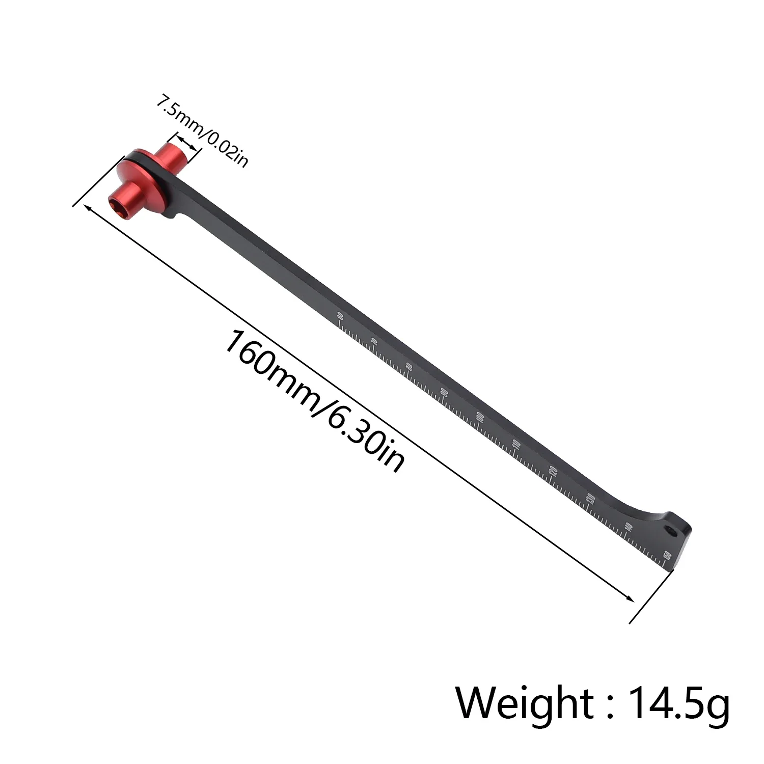 RC Shock Absorber Travel Measuring Ruler Universal Tool For 1/8 1/10 Rc Off-road Vehicle Arrma Traxxas Hpi Huanqi727 Axial Scx10