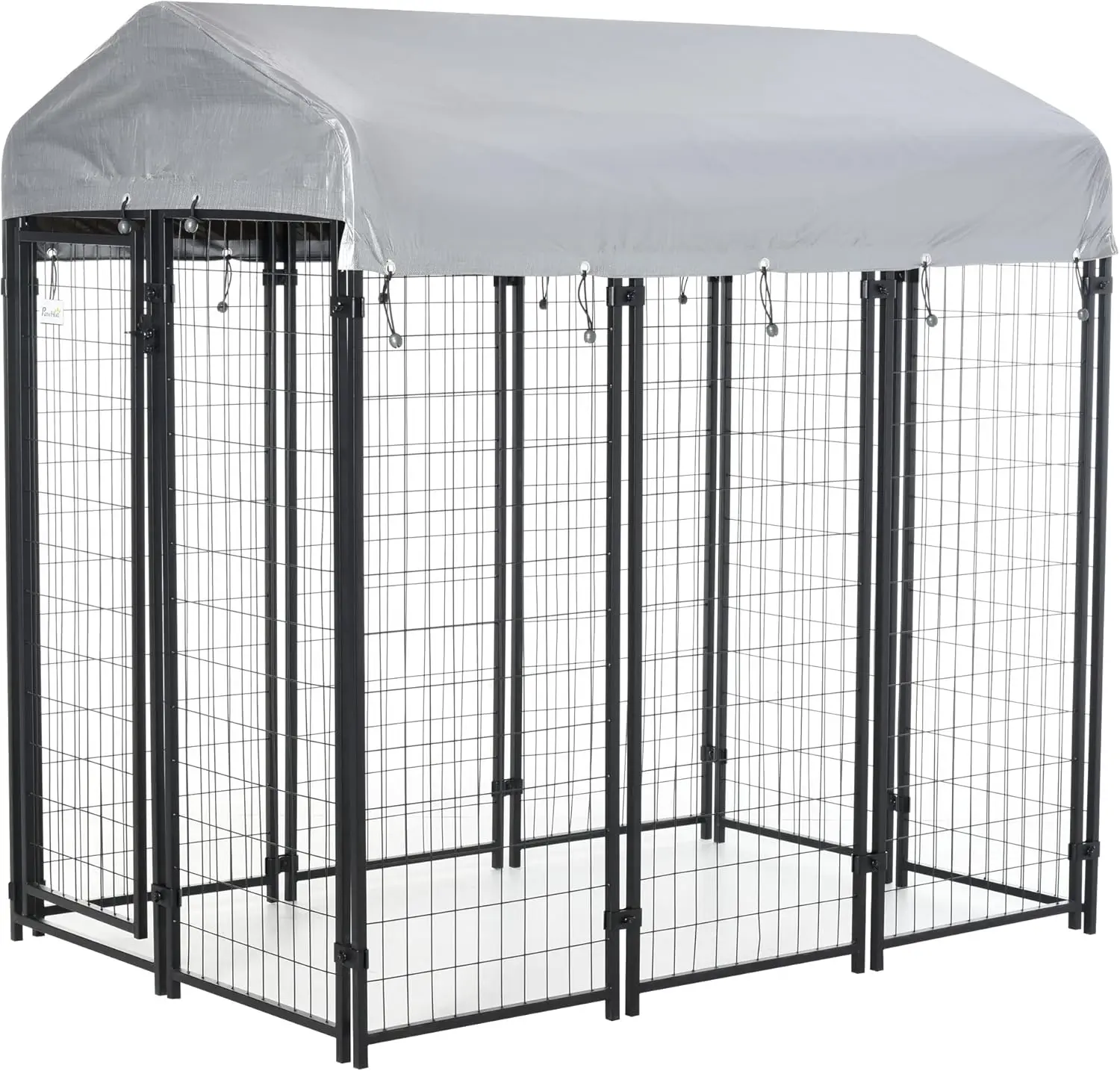 6' x 4' x 6' Dog Playpen Outdoor, Kennel Dog Exercise Pen with Lockable Door, Water-Resistant Canopy, for Medium and Large Dogs