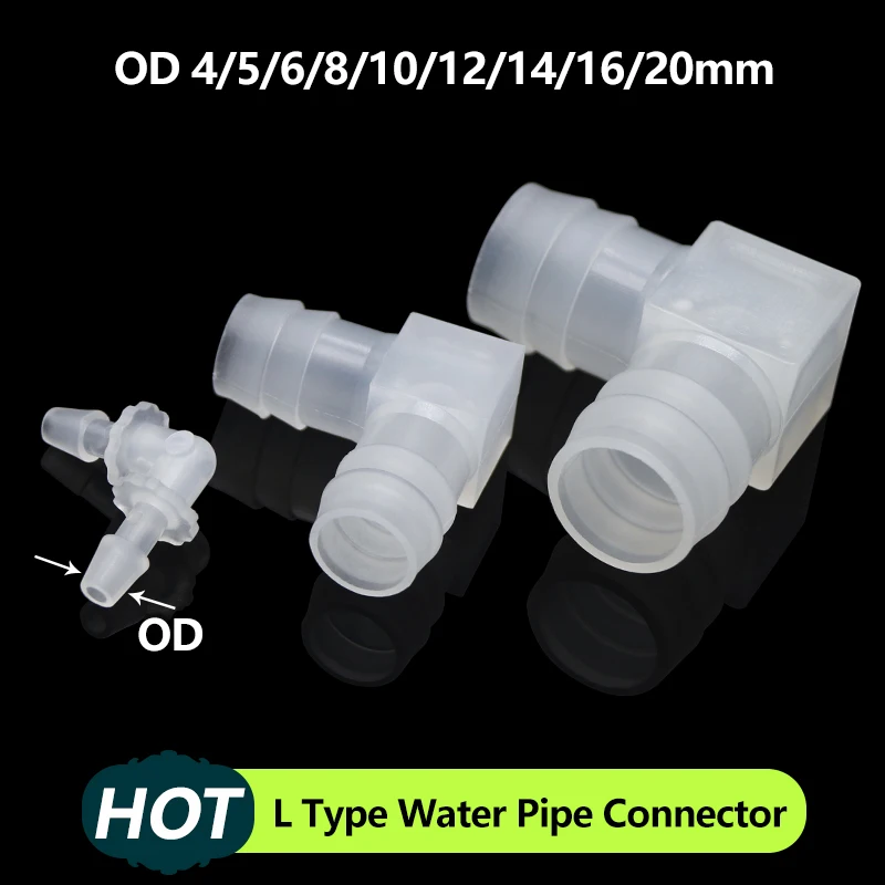 

OD 4~20mm L-type Thread 90 Degree Elbow Bend Water Connector Joint Pipe Hose Tube Adapter Fittings Garden Irrigation Accessories