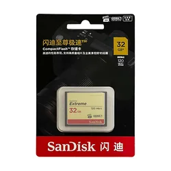 Sandisk CompactFlash 32G 64G 128G CF Memory Card 800X High Speed Compact Flash CF Card Applicable Digital Cameras/DSLR Cameras