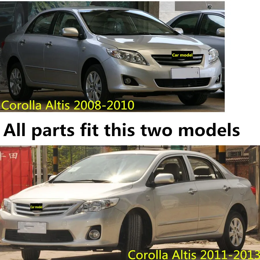 Car Stainless Steel/ABS Rear Door Tailgate Frame Plate Trim Lamp Trunk For Toyota Corolla Altis 2008 2009 2010 2011 2012 2013