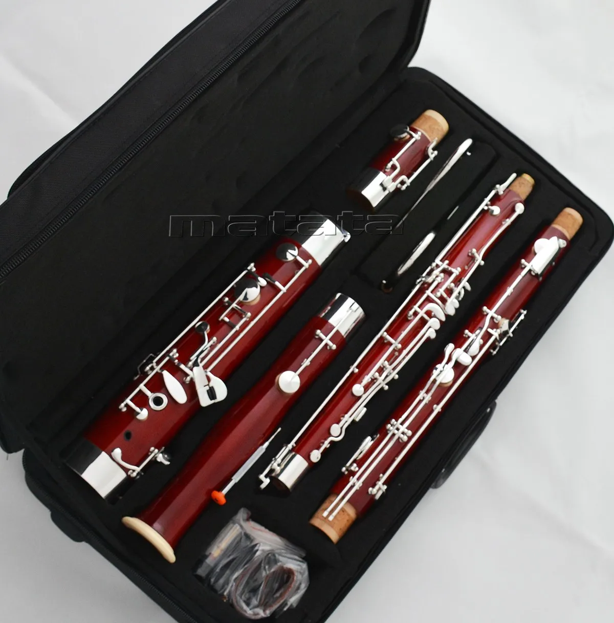 Fast Ship Professional Maple Bassoon Heckel system C Keys Silver Plated With Case
