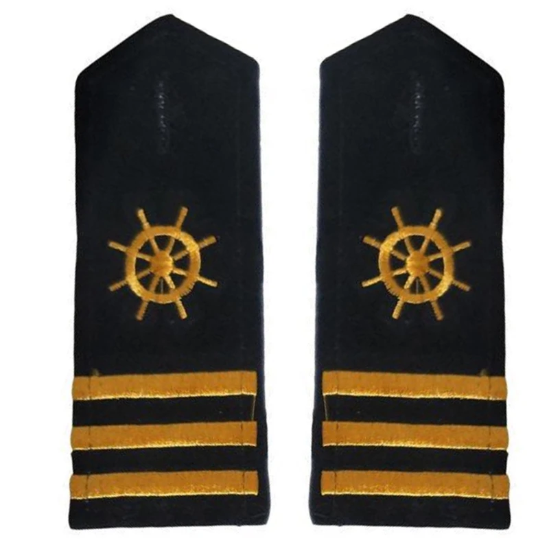 1Pair Shoulder Epaulettes Stripes Security Uniform Accessories Captain Professional Security Guard Epaulets Captain