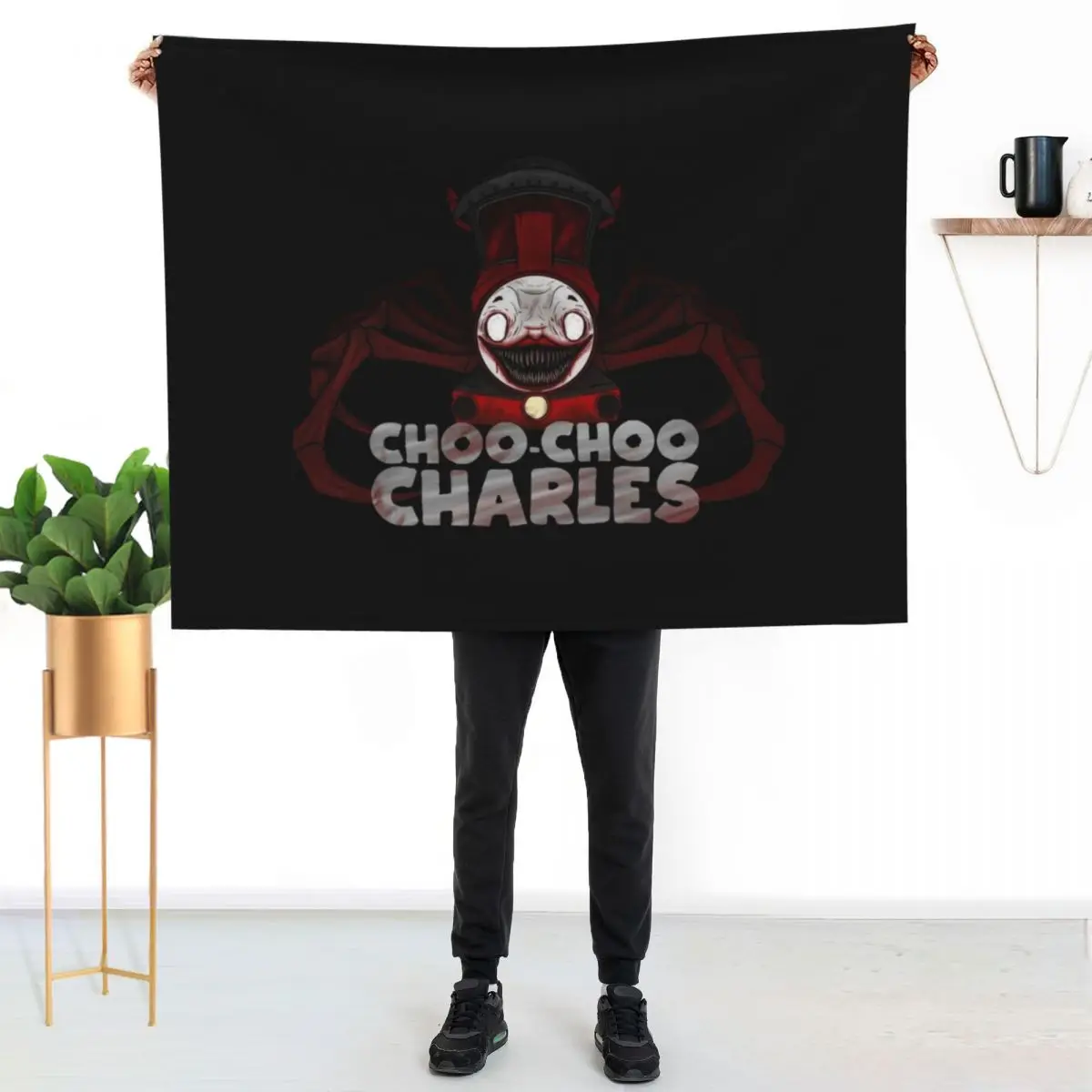 Choo Choo Charles monster spider train art Throw Blanket Nap warm for winter Designers blankets ands Blankets