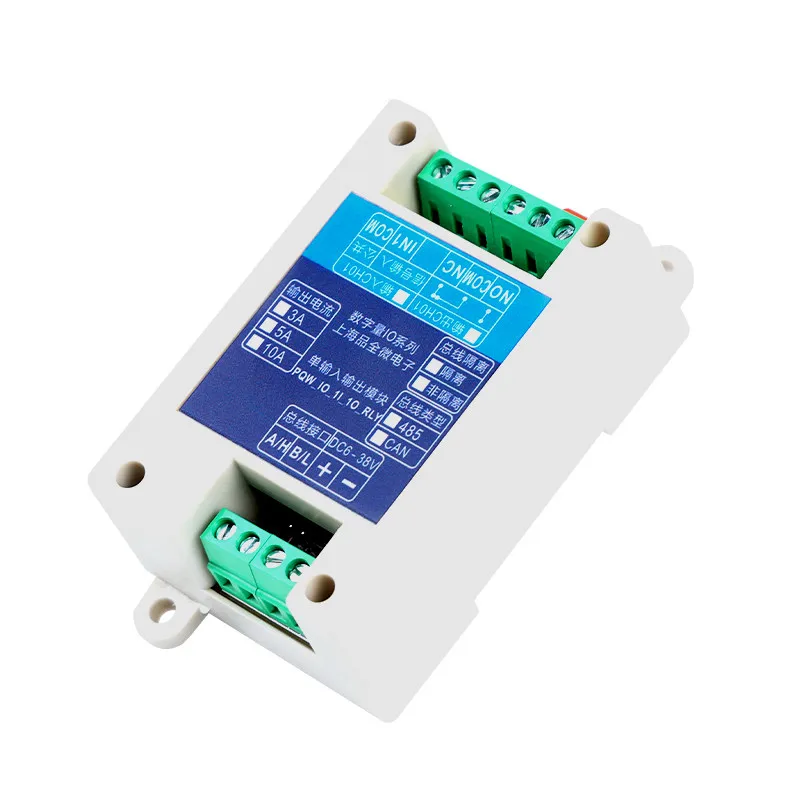Isolated RS485 Relay Output Digital Input IO Expansion Module for PLC Control Board with Modbus Digital Signals
