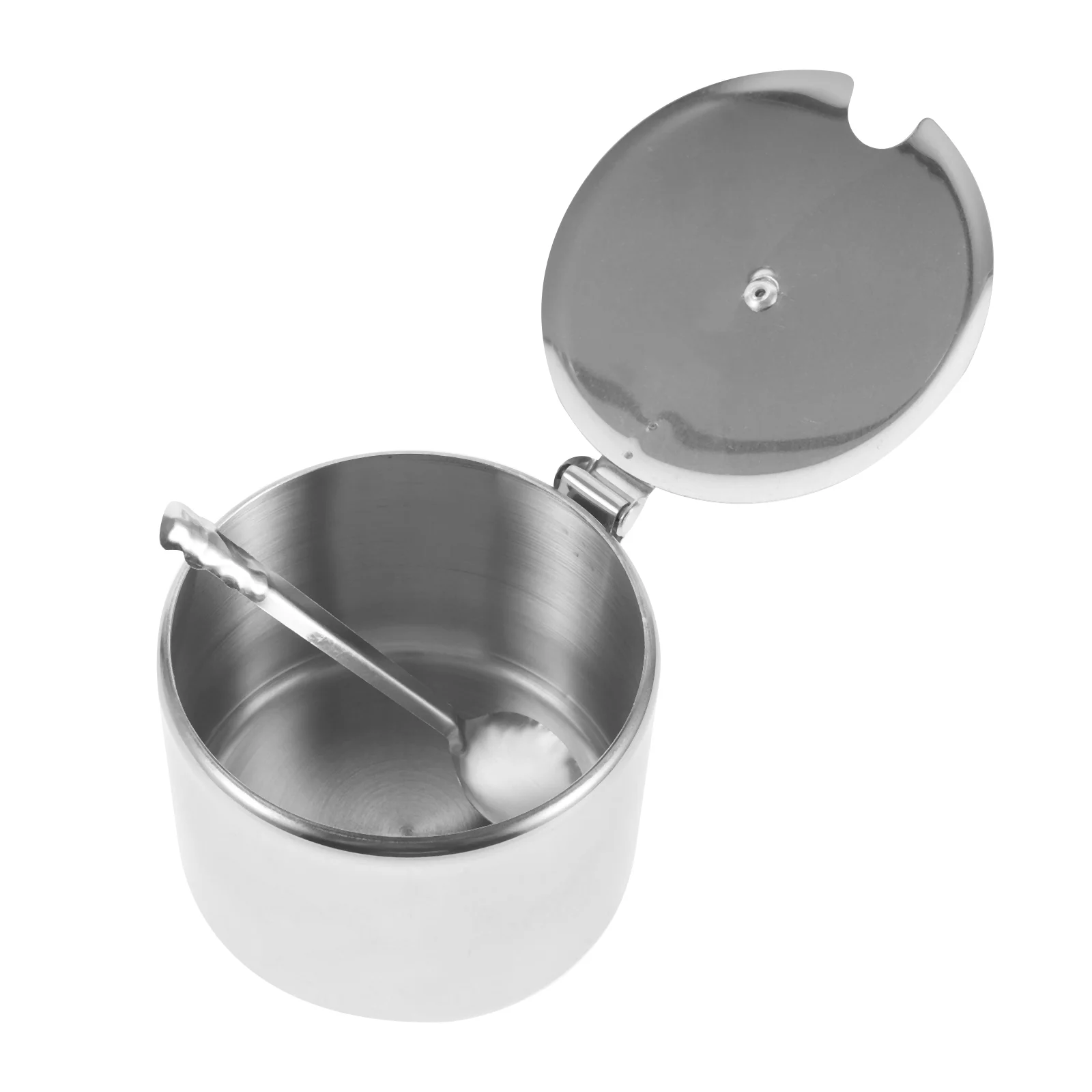 Trays Stainless Steel Sugar Bowl Kitchen Jar Condiment Storage Container Containers with Lids Camping Silver Jars