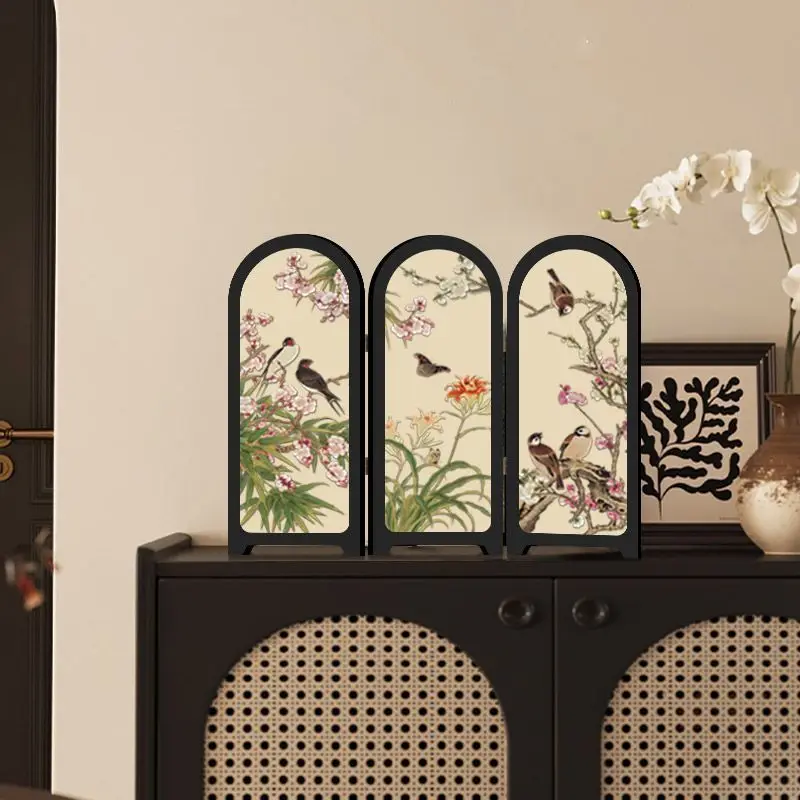 Qiaolin Desktop Screen Decoration Chinese Style Tea Room Dining Cabinet Table Layout Painting Ancient Style Decor Home Ornament