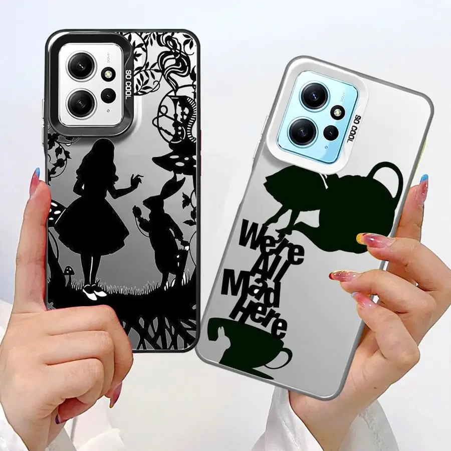 Shockproof Case for Xiaomi Redmi Note 11 10 13 Pro Plus 12 12S A1 12C 13C Poco X3 NFC Phone Cover Disney Alice In Wonderland