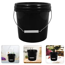 2 Pcs Fishing Bucket Empty Paint Plastic Barrel Gallon Car Washing Tub Black Thickened