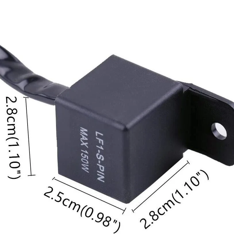 1[C 12A 2Pin Electronic LED Flasher Relay Motorcycle Motor Turn Signal Bulb Hyper Flash For Honda Kawasaki Suzuki Yamaha