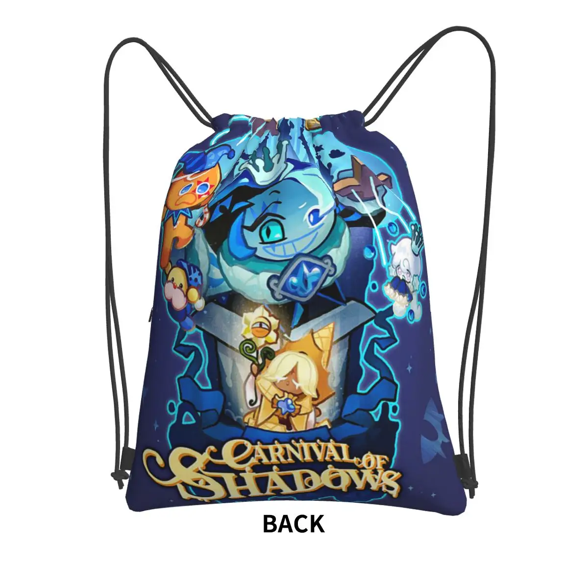 Shadow Milk Cookie Run Kingdom Backpacks Casual Drawstring Bags Shoes Bag Book Bags for Man Woman School