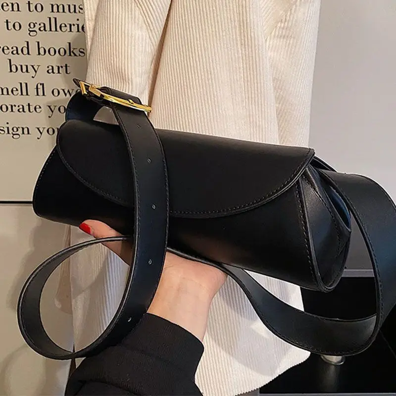 

Premium Sense Niche Underarm Bag Women' Autumn Winter Fashionable Retro Cylinder Bag Single Shoulder Simple Exquisite High Value