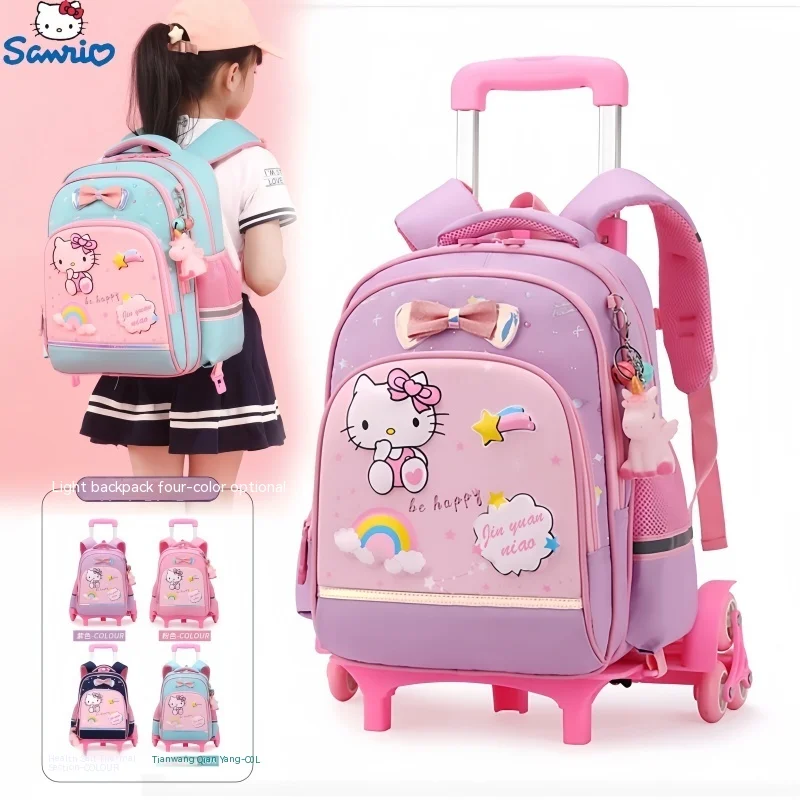 Hello Kitty Student Schoolbag 3d Hard Backpack Multi-layer Large Capacity Female Schoolbag High Quality Festival Gifts