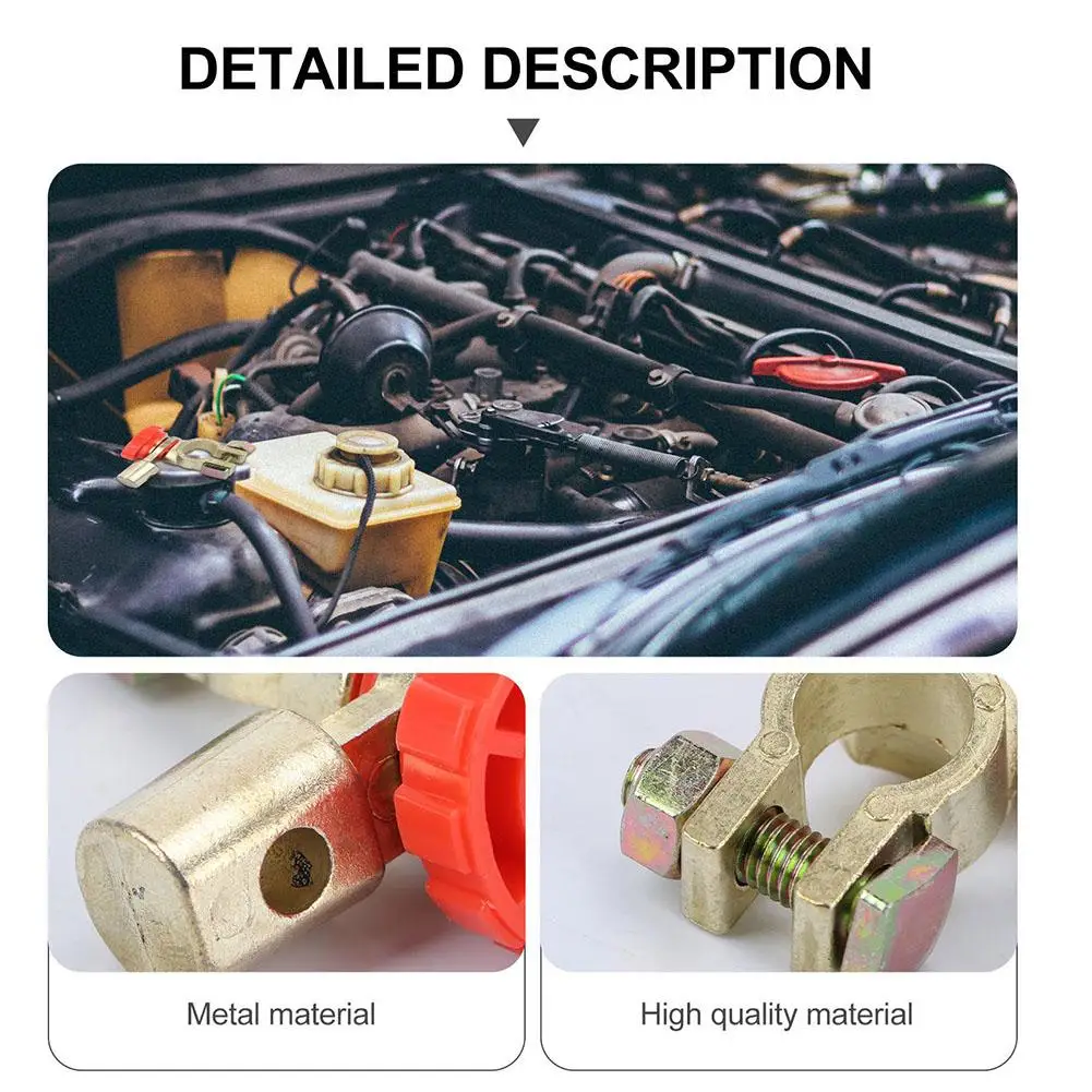 مفتاح إيقاف التشغيل المطلي بالنحاس من سبائك الزنك، حماية متعددة الأغراض للبطارية للسيارات والشاحنات - تصميم رأس كومة