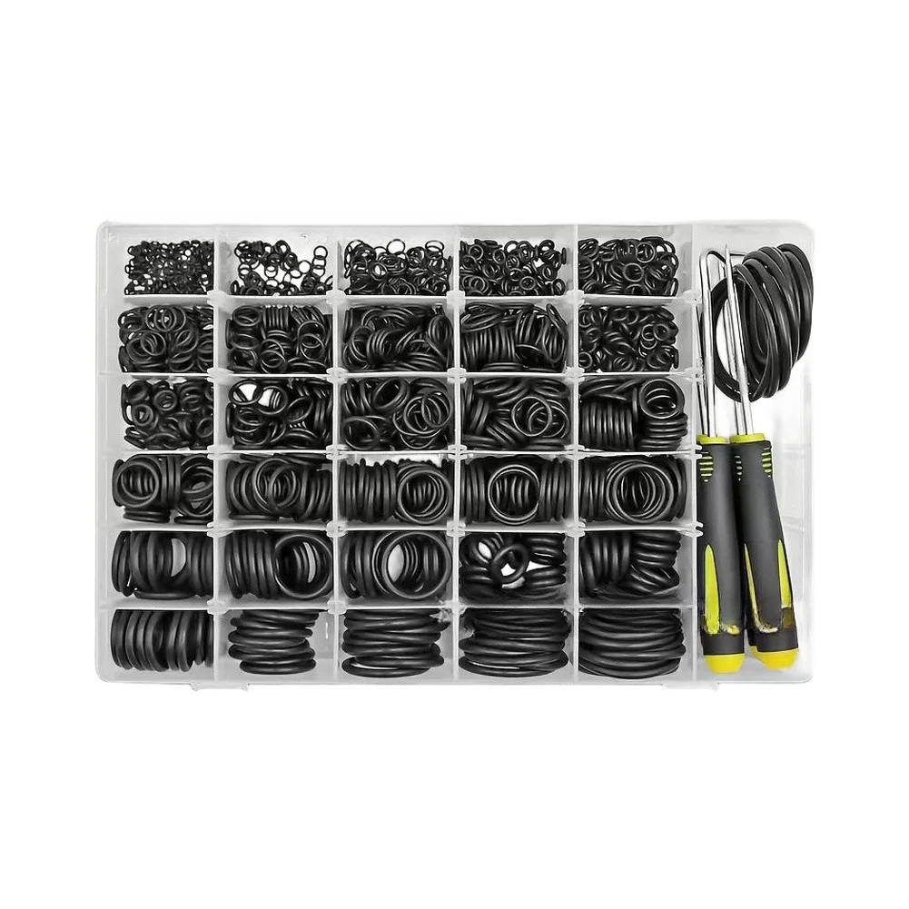 O-Ring Seal Assortment Kit 1540pcs Nitrile Rubber Metric Sizes 4mm to 50mm for Automotive and Industrial Repairs