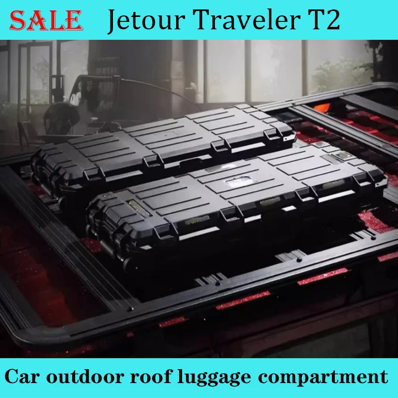 Fit for JETOUR Traveler T2 2023-2024 Car Outdoor Roof Luggage Box Roof Rack Waterproof Storage Explosion-proof Equipment Box