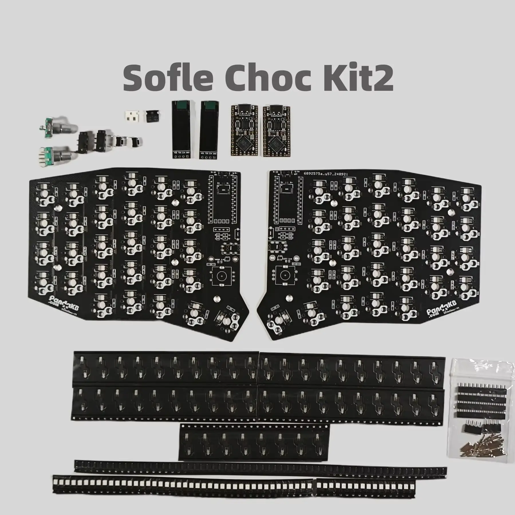 Keebox Split Sofle Choc Low-profile Switch PCB Kit Mechanical Keyboard Customized DIY OLED Screen