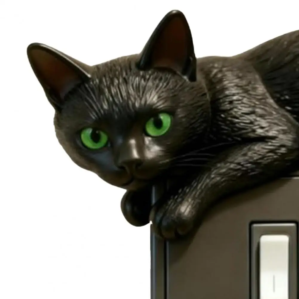 Durable Switch Guard Black Cat Switch Cover Black Cat Dog 3d Light Switch Cover Set Toggle Plate Decor Home Office Room